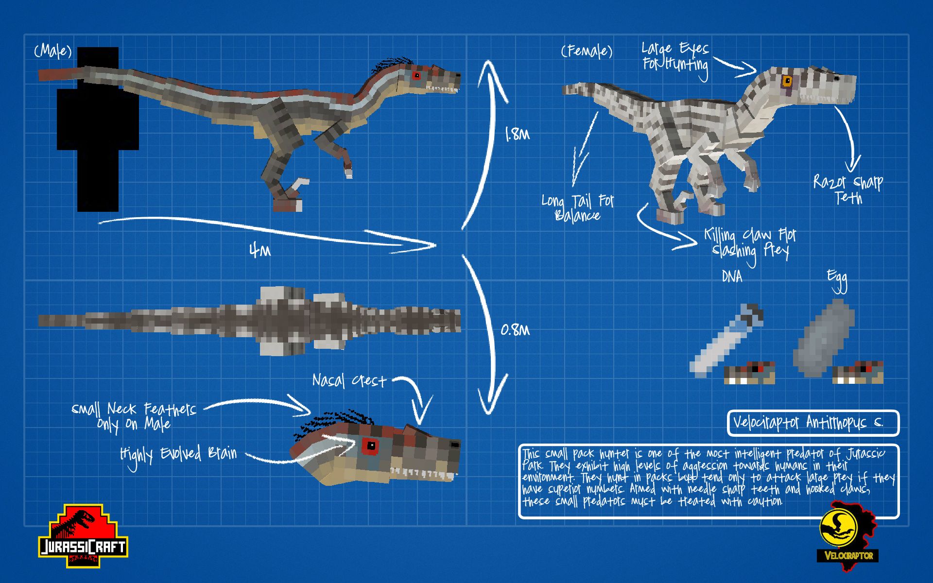 minecraft jurassic world dlc all dinosaurs